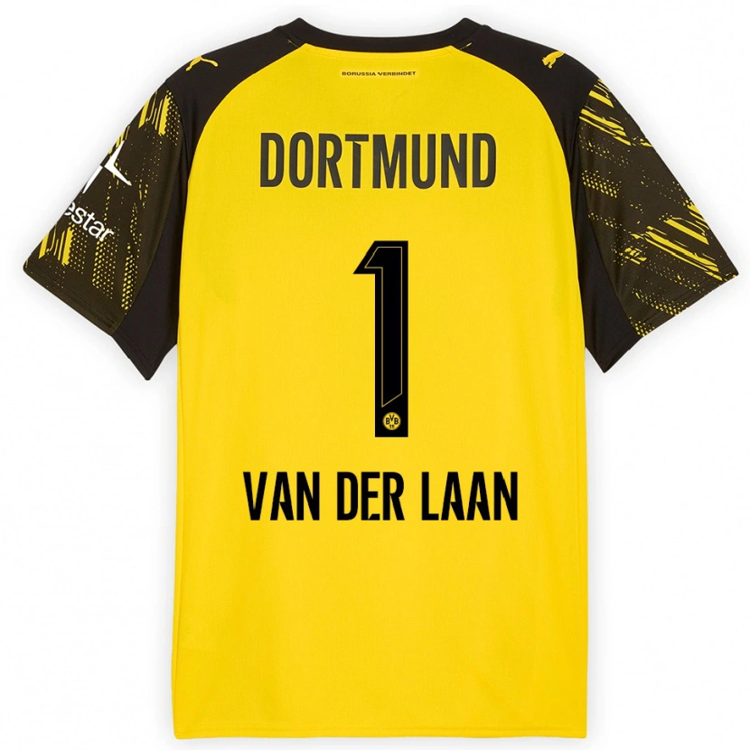Danxen Män Laura Van Der Laan #1 Gul Svart Hemmatröja Matchtröjor 2025/26 Tröjor T-Tröja