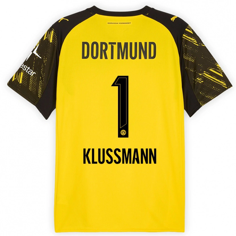 Danxen Män Leon Klußmann #1 Gul Svart Hemmatröja Matchtröjor 2025/26 Tröjor T-Tröja