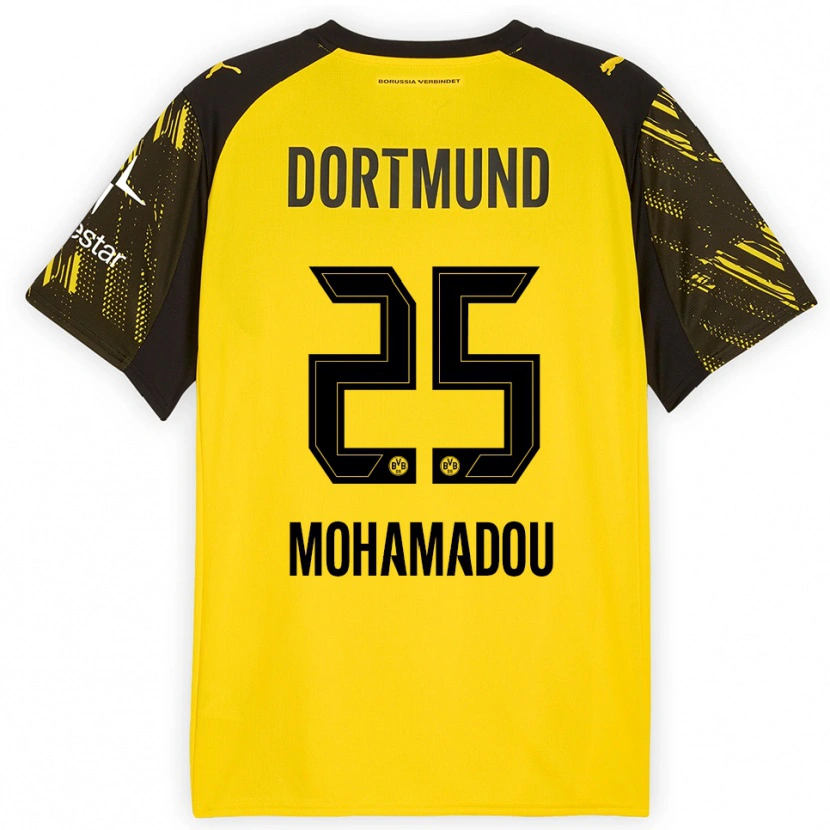 Danxen Män Hamzath Mohamadou #25 Gul Svart Hemmatröja Matchtröjor 2025/26 Tröjor T-Tröja