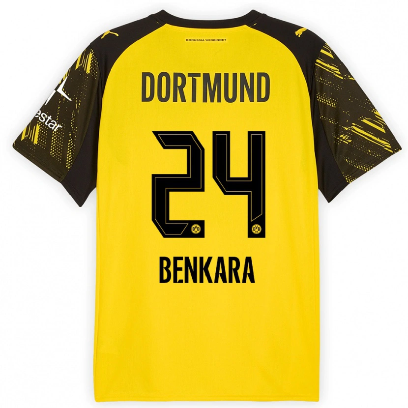 Danxen Män Elias Benkara #24 Gul Svart Hemmatröja Matchtröjor 2025/26 Tröjor T-Tröja