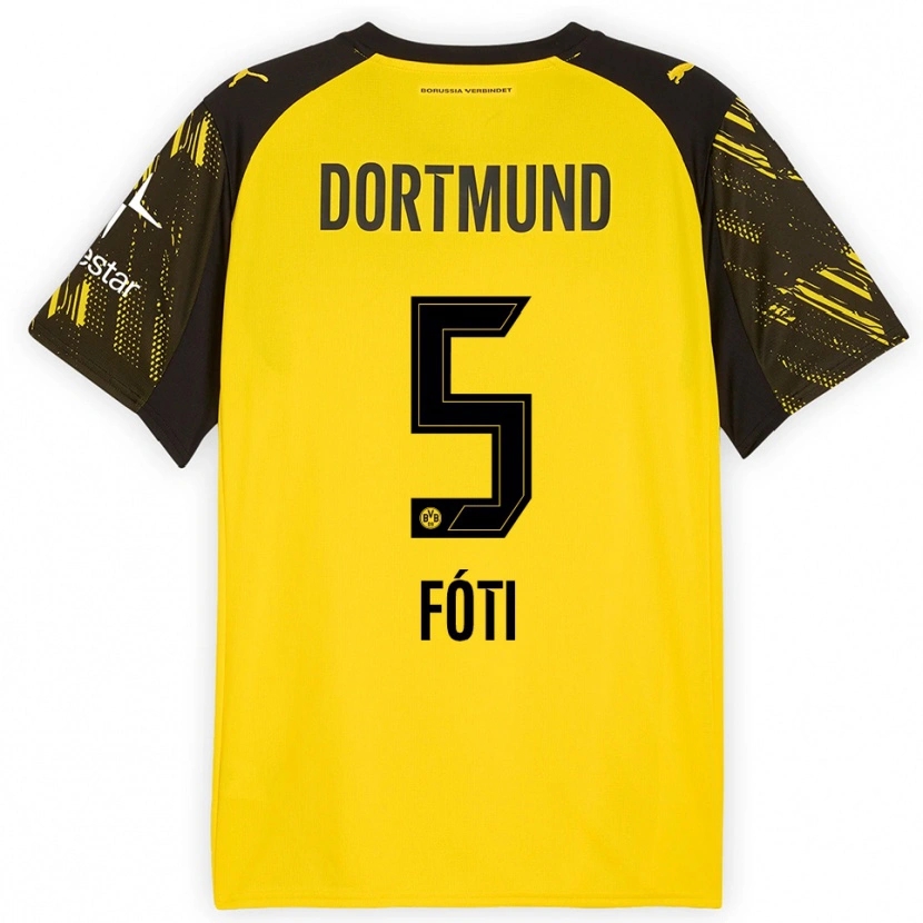 Danxen Män Antonio Foti #5 Gul Svart Hemmatröja Matchtröjor 2025/26 Tröjor T-Tröja