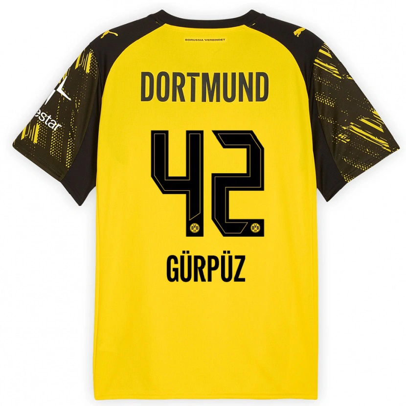 Danxen Män Goktan Gurpuz #42 Gul Svart Hemmatröja Matchtröjor 2025/26 Tröjor T-Tröja