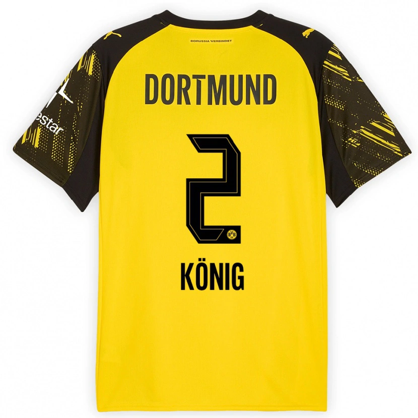 Danxen Män Niklas König #2 Gul Svart Hemmatröja Matchtröjor 2025/26 Tröjor T-Tröja
