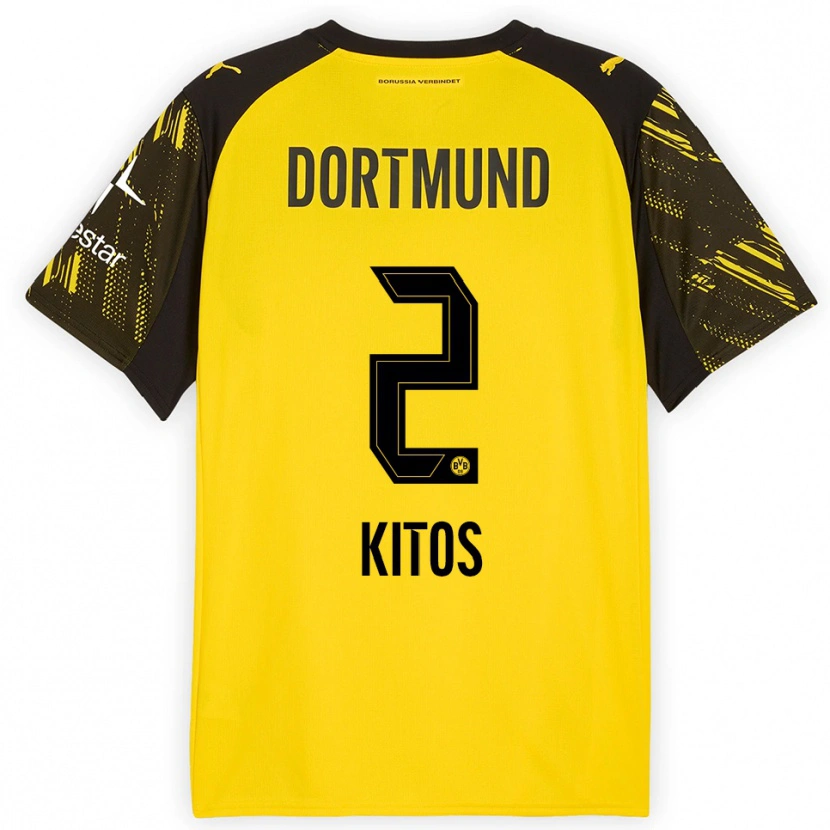 Danxen Män Anastasios Kitos #2 Gul Svart Hemmatröja Matchtröjor 2025/26 Tröjor T-Tröja