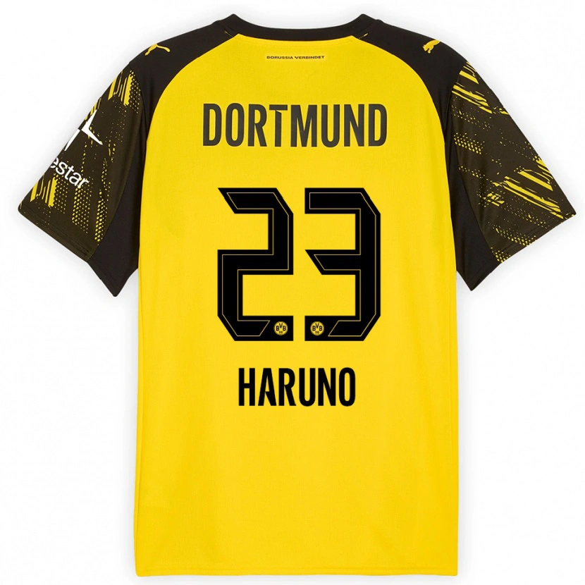 Danxen Män Sasaki Haruno #23 Gul Svart Hemmatröja Matchtröjor 2025/26 Tröjor T-Tröja