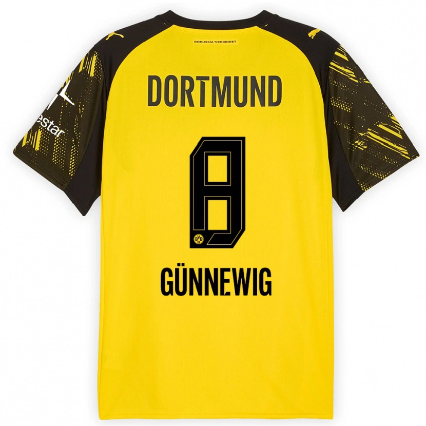 Danxen Män Noreen Günnewig #8 Gul Svart Hemmatröja Matchtröjor 2025/26 Tröjor T-Tröja