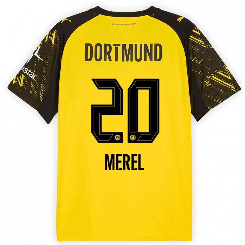 Danxen Män Freriks Merel #20 Gul Svart Hemmatröja Matchtröjor 2025/26 Tröjor T-Tröja