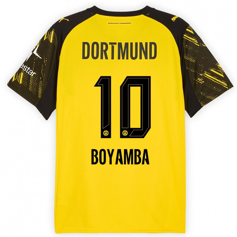 Danxen Män Joseph Boyamba #10 Gul Svart Hemmatröja Matchtröjor 2025/26 Tröjor T-Tröja