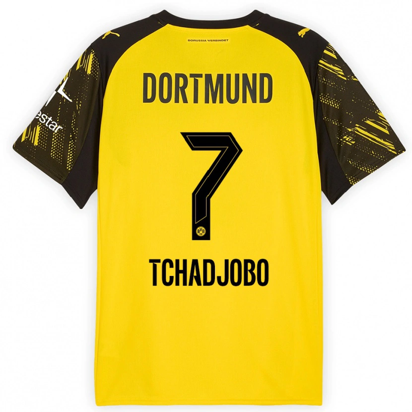 Danxen Män Dia Tchadjobo #7 Gul Svart Hemmatröja Matchtröjor 2025/26 Tröjor T-Tröja