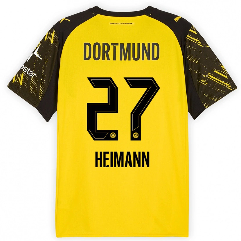 Danxen Män Wesley Heimann #27 Gul Svart Hemmatröja Matchtröjor 2025/26 Tröjor T-Tröja