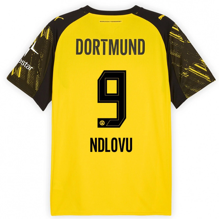 Danxen Män Desmond Ndlovu #9 Gul Svart Hemmatröja Matchtröjor 2025/26 Tröjor T-Tröja