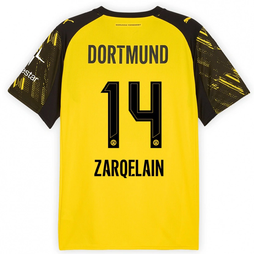 Danxen Män Fadi Zarqelain #14 Gul Svart Hemmatröja Matchtröjor 2025/26 Tröjor T-Tröja