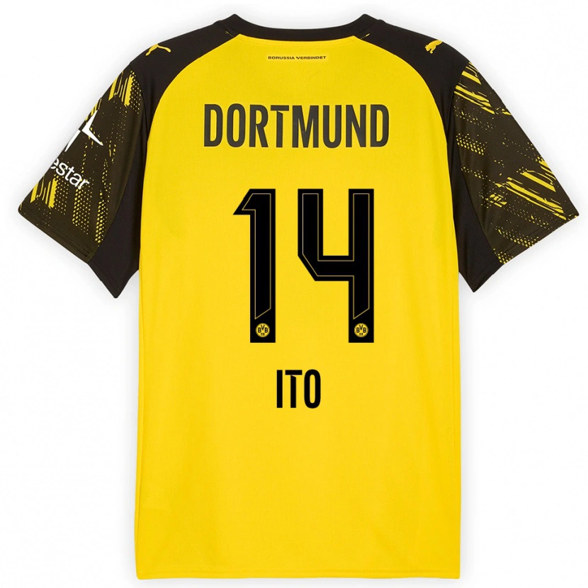 Danxen Män Sara Ito #14 Gul Svart Hemmatröja Matchtröjor 2025/26 Tröjor T-Tröja