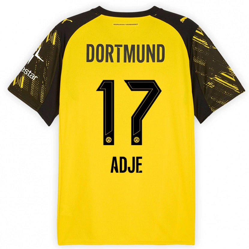 Danxen Män Miguel Adje #17 Gul Svart Hemmatröja Matchtröjor 2025/26 Tröjor T-Tröja