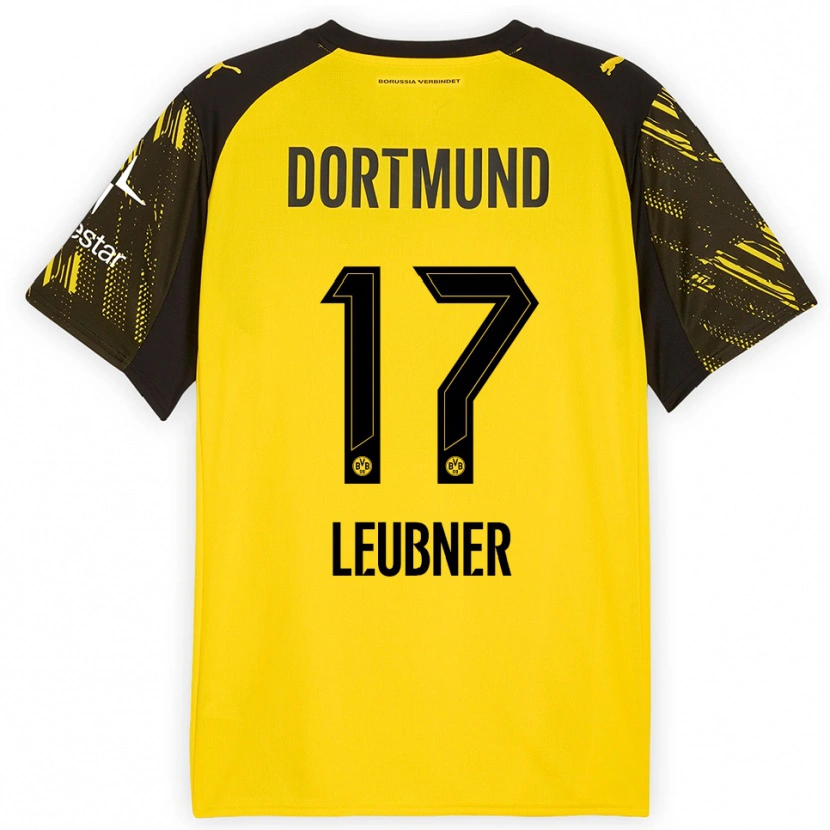 Danxen Män Ronja Leubner #17 Gul Svart Hemmatröja Matchtröjor 2025/26 Tröjor T-Tröja