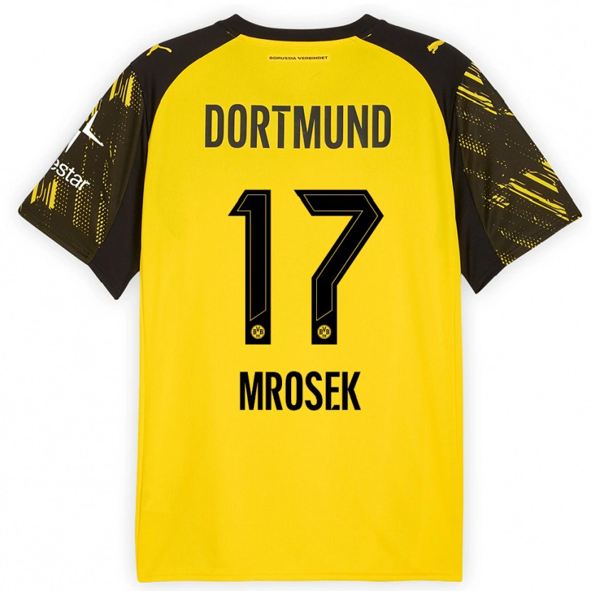 Danxen Män Noah Mrosek #17 Gul Svart Hemmatröja Matchtröjor 2025/26 Tröjor T-Tröja