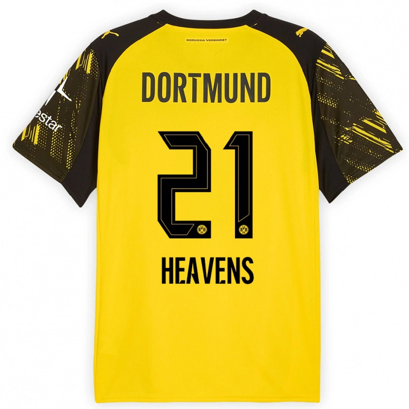 Danxen Män Lukas Heavens #21 Gul Svart Hemmatröja Matchtröjor 2025/26 Tröjor T-Tröja