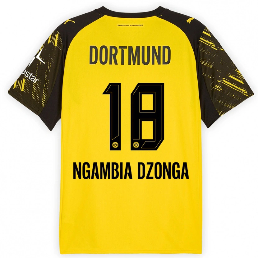Danxen Män Diego Ngambia #18 Gul Svart Hemmatröja Matchtröjor 2025/26 Tröjor T-Tröja