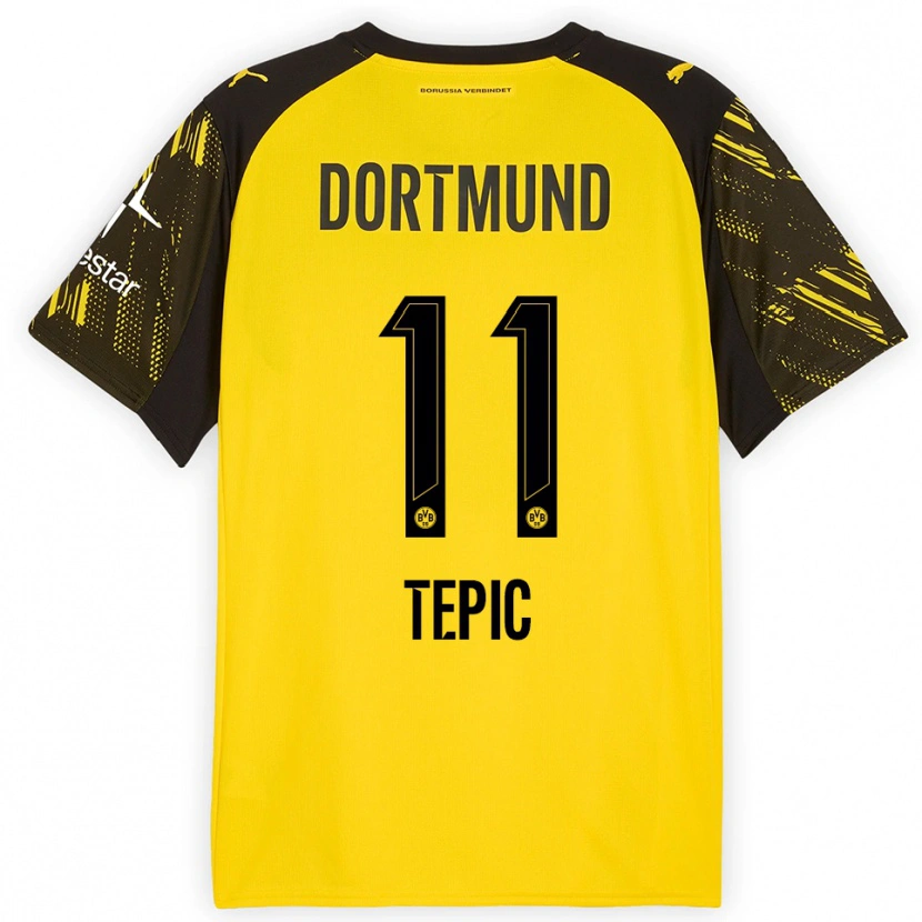 Danxen Män Lyon Tepic #11 Gul Svart Hemmatröja Matchtröjor 2025/26 Tröjor T-Tröja