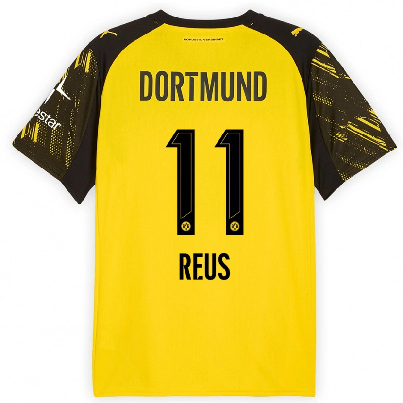 Danxen Män Marco Reus #11 Gul Svart Hemmatröja Matchtröjor 2025/26 Tröjor T-Tröja