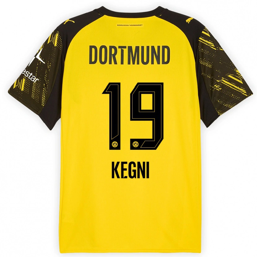 Danxen Män Pharell Kegni #19 Gul Svart Hemmatröja Matchtröjor 2025/26 Tröjor T-Tröja