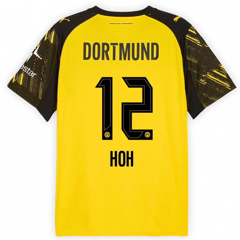 Danxen Män Hendrik Hoh #12 Gul Svart Hemmatröja Matchtröjor 2025/26 Tröjor T-Tröja