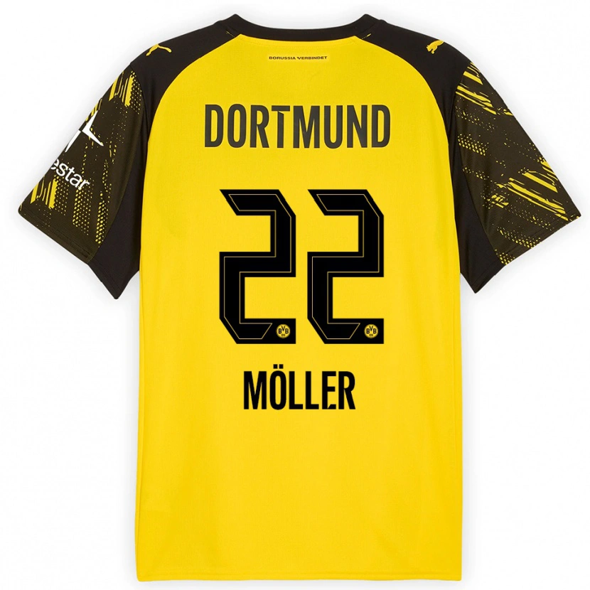 Danxen Män Paul Möller #22 Gul Svart Hemmatröja Matchtröjor 2025/26 Tröjor T-Tröja