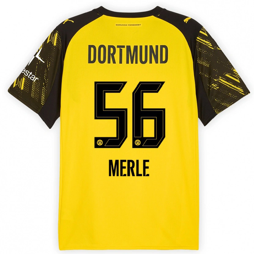 Danxen Män Albers Merle #56 Gul Svart Hemmatröja Matchtröjor 2025/26 Tröjor T-Tröja