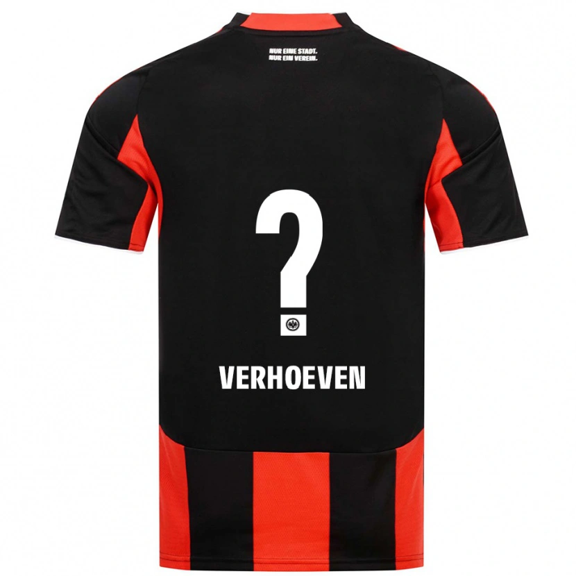 Danxen Män Raphael Verhoeven #0 Svart Röd Hemmatröja Matchtröjor 2025/26 Tröjor T-Tröja