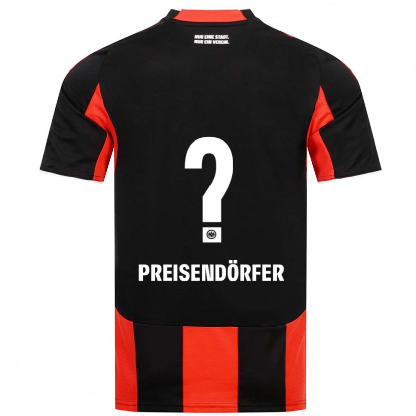 Danxen Män Constantin Preisendörfer #0 Svart Röd Hemmatröja Matchtröjor 2025/26 Tröjor T-Tröja