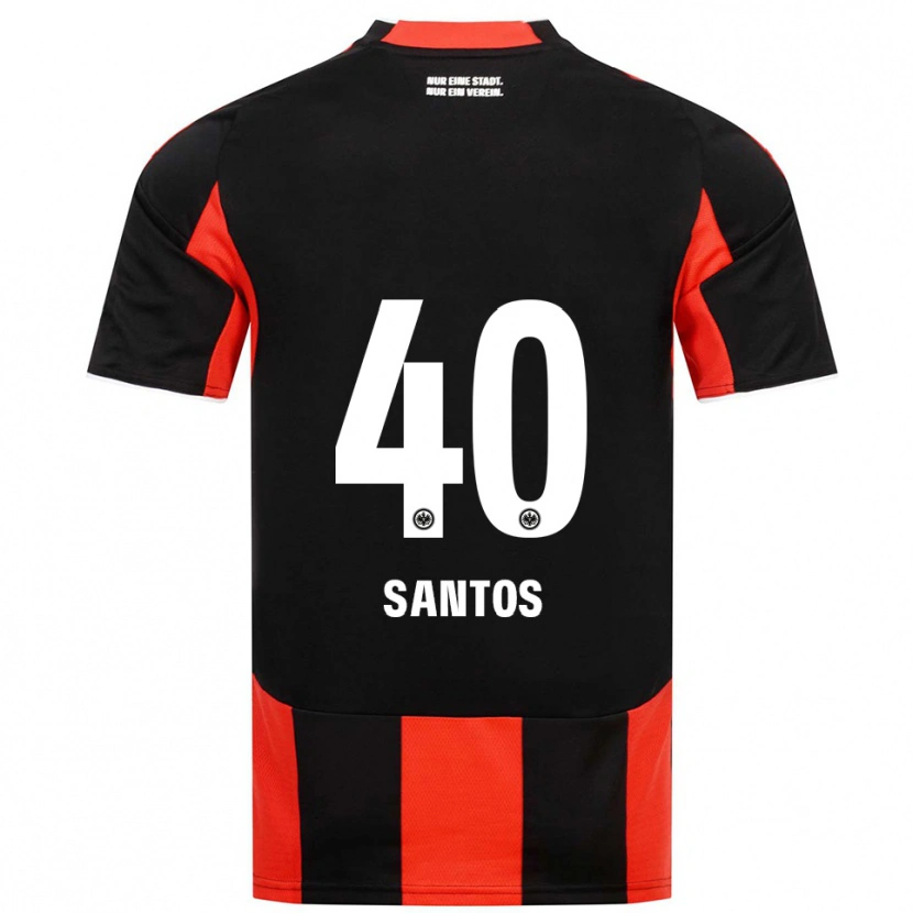 Danxen Män Kauã Santos #40 Svart Röd Hemmatröja Matchtröjor 2025/26 Tröjor T-Tröja