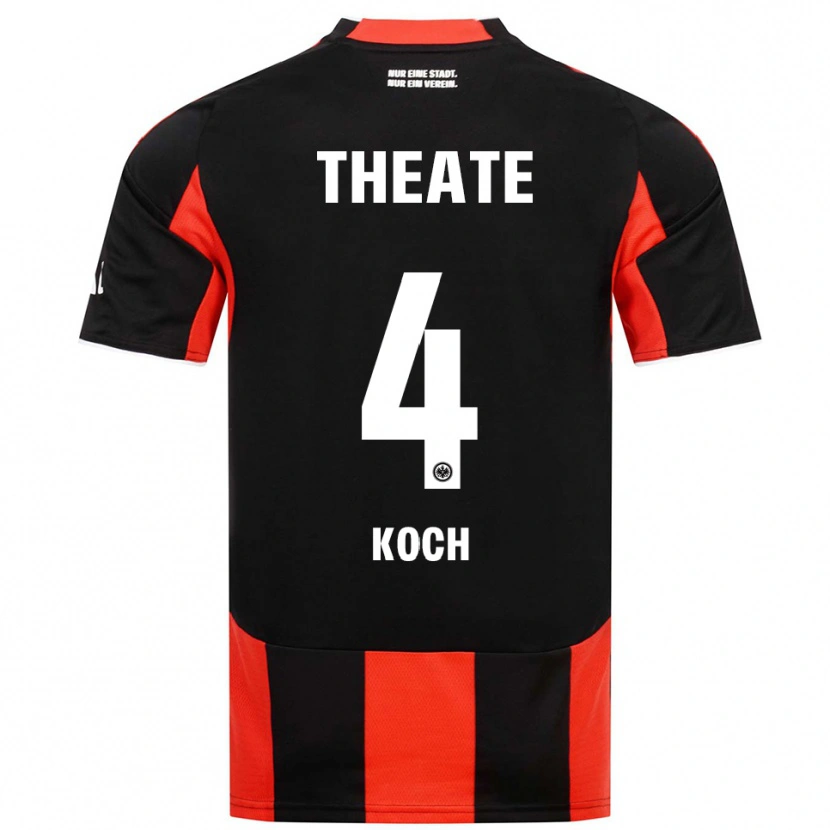 Danxen Män Robin Koch #4 Svart Röd Hemmatröja Matchtröjor 2025/26 Tröjor T-Tröja