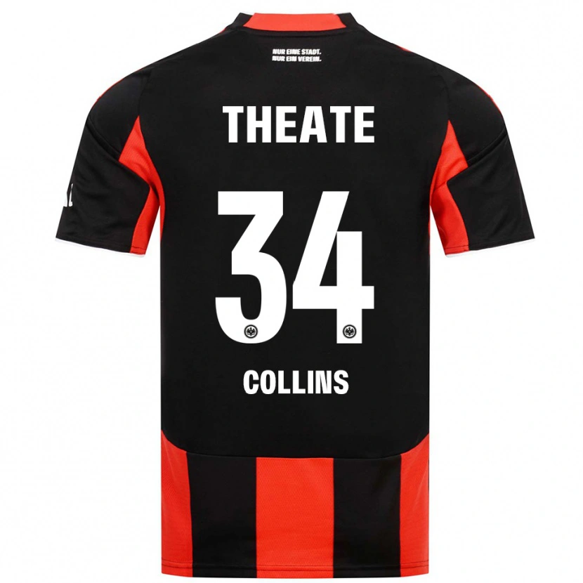 Danxen Män Nnamdi Collins #34 Svart Röd Hemmatröja Matchtröjor 2025/26 Tröjor T-Tröja