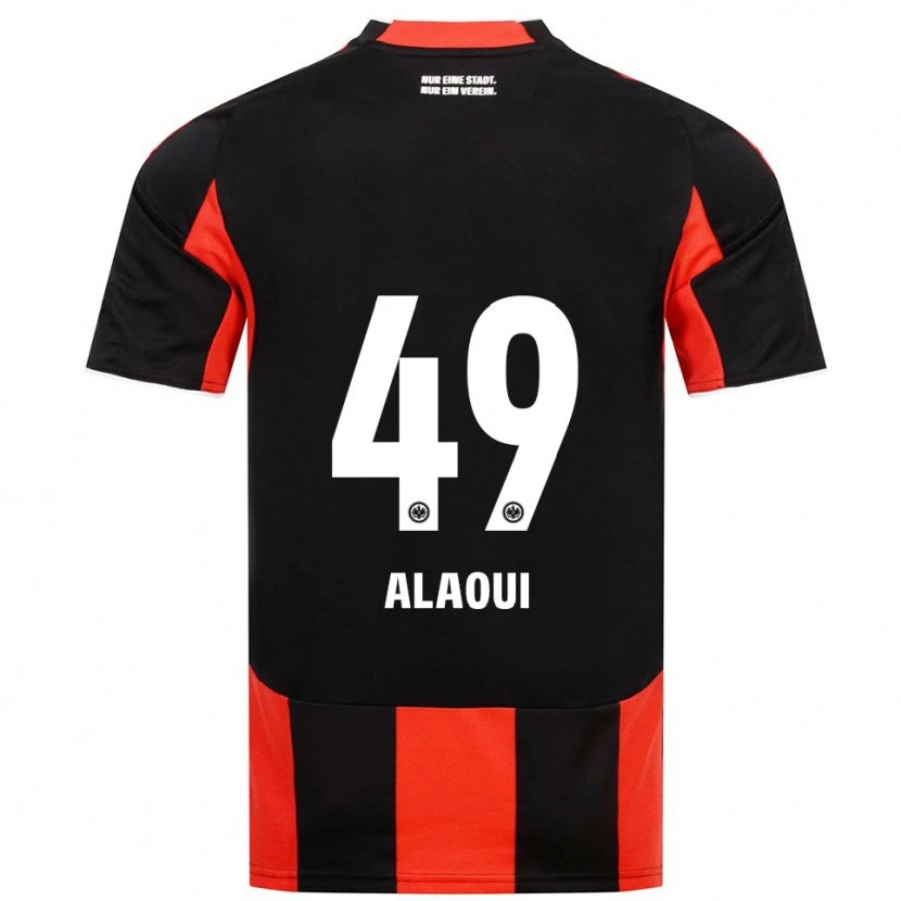 Danxen Män Anas Alaoui #49 Svart Röd Hemmatröja Matchtröjor 2025/26 Tröjor T-Tröja