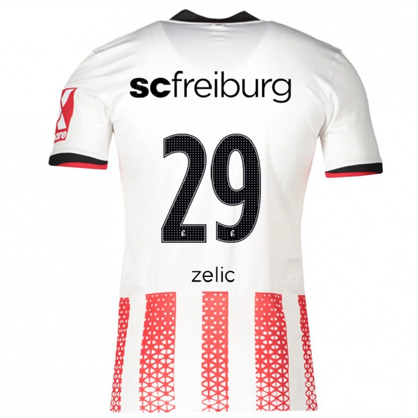 Danxen Män Mateo Zelic #29 Vit Röd Hemmatröja Matchtröjor 2025/26 Tröjor T-Tröja