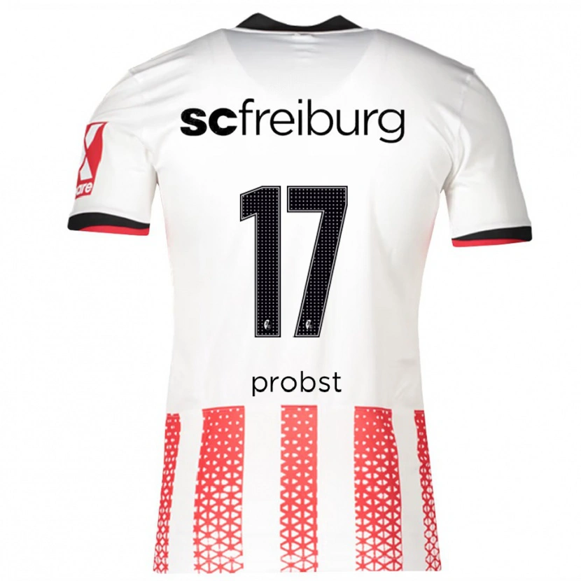 Danxen Män Steven Probst #17 Vit Röd Hemmatröja Matchtröjor 2025/26 Tröjor T-Tröja