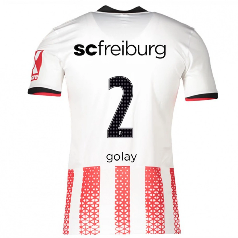 Danxen Män Jonas Golay #2 Vit Röd Hemmatröja Matchtröjor 2025/26 Tröjor T-Tröja
