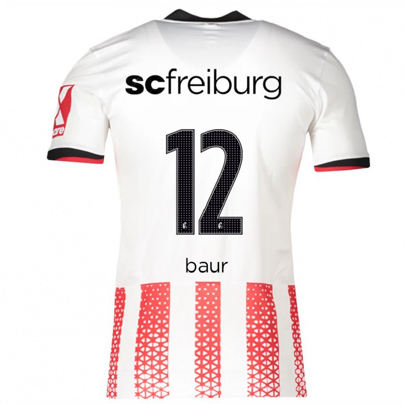 Danxen Män Kimi Baur #12 Vit Röd Hemmatröja Matchtröjor 2025/26 Tröjor T-Tröja
