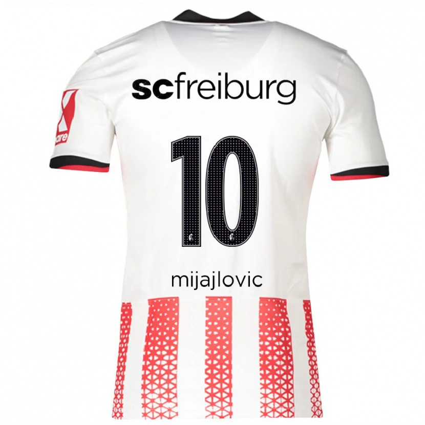 Danxen Män Mladen Mijajlovic #10 Vit Röd Hemmatröja Matchtröjor 2025/26 Tröjor T-Tröja