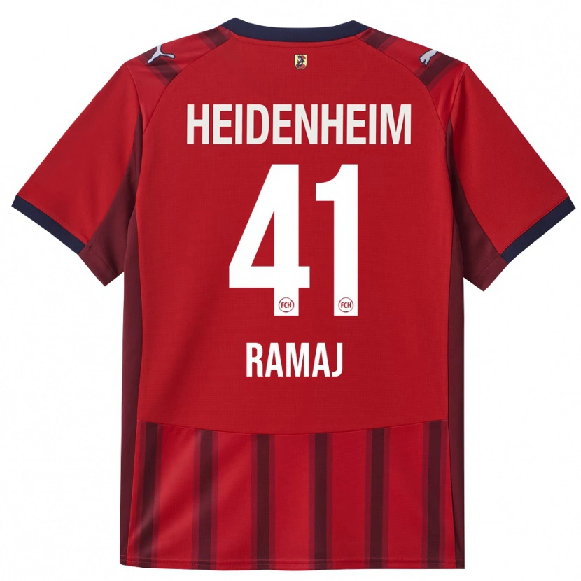 Danxen Män Diant Ramaj #41 Röd Marinblå Hemmatröja Matchtröjor 2025/26 Tröjor T-Tröja