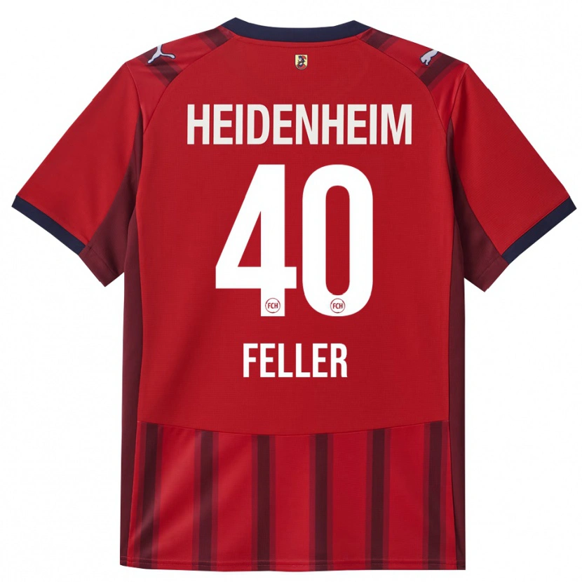 Danxen Män Frank Feller #40 Röd Marinblå Hemmatröja Matchtröjor 2025/26 Tröjor T-Tröja