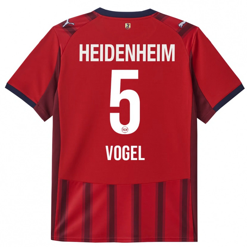 Danxen Män Maximilian Vogel #5 Röd Marinblå Hemmatröja Matchtröjor 2025/26 Tröjor T-Tröja