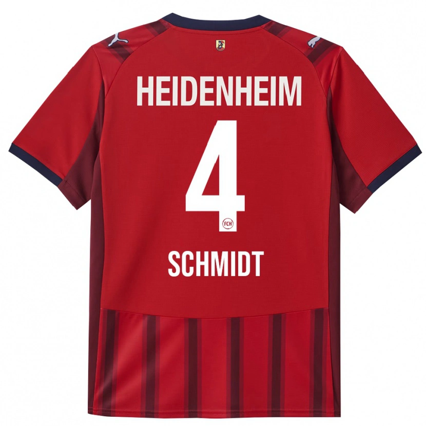 Danxen Män Luke Schmidt #4 Röd Marinblå Hemmatröja Matchtröjor 2025/26 Tröjor T-Tröja