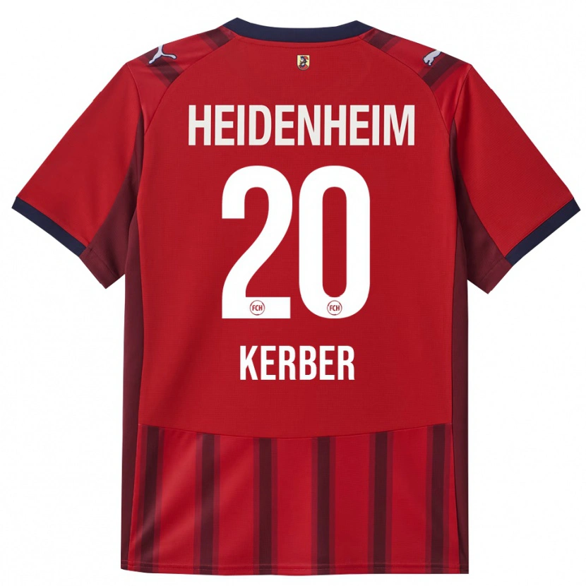 Danxen Män Luca Kerber #20 Röd Marinblå Hemmatröja Matchtröjor 2025/26 Tröjor T-Tröja