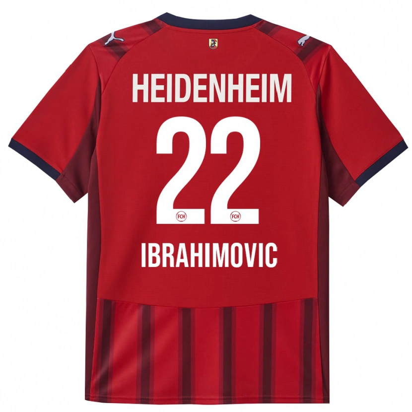 Danxen Män Arijon Ibrahimovic #22 Röd Marinblå Hemmatröja Matchtröjor 2025/26 Tröjor T-Tröja