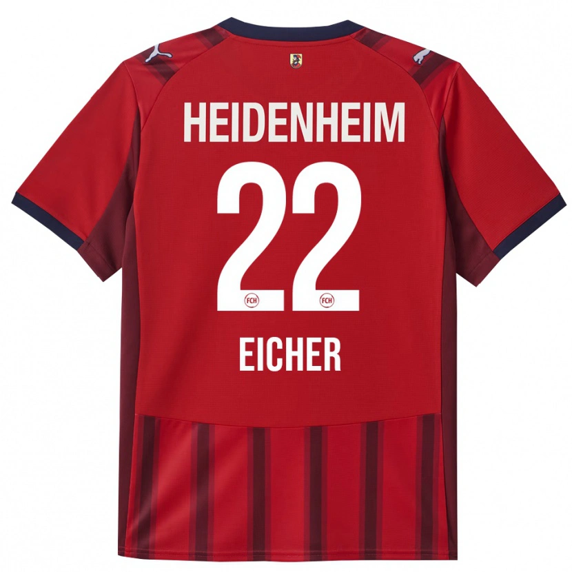 Danxen Män Vitus Eicher #22 Röd Marinblå Hemmatröja Matchtröjor 2025/26 Tröjor T-Tröja