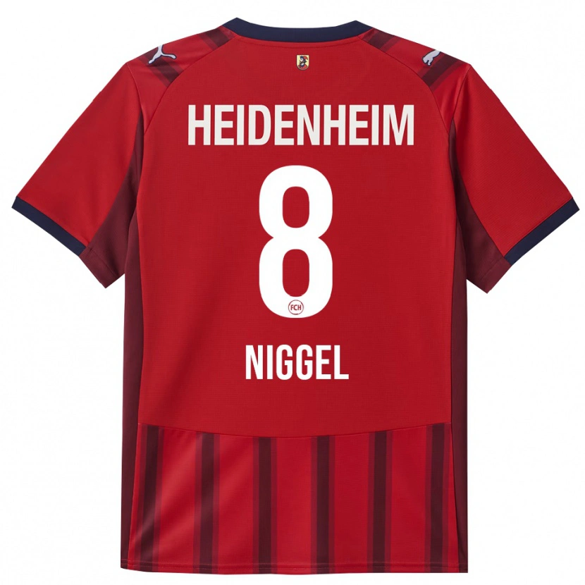 Danxen Män Henrik Niggel #8 Röd Marinblå Hemmatröja Matchtröjor 2025/26 Tröjor T-Tröja