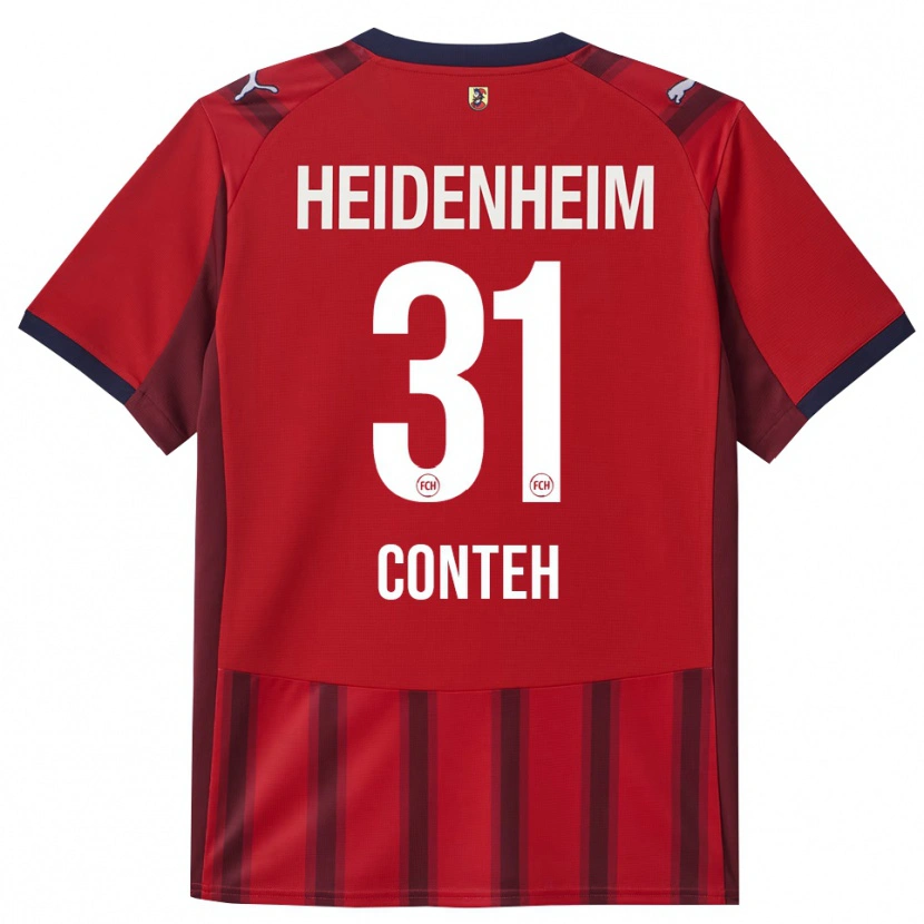 Danxen Män Sirlord Conteh #31 Röd Marinblå Hemmatröja Matchtröjor 2025/26 Tröjor T-Tröja