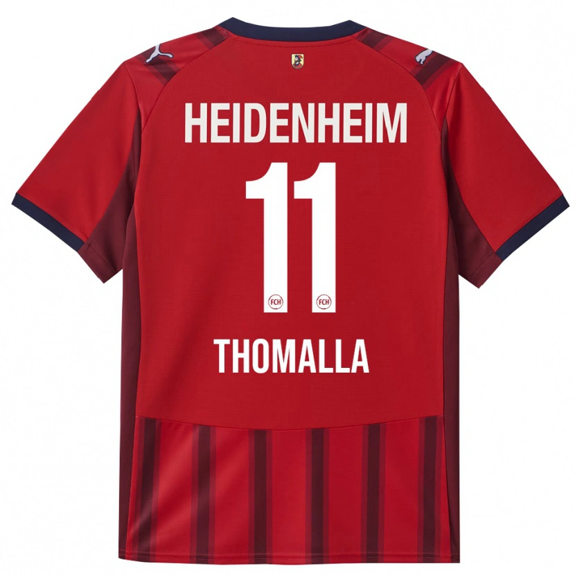 Danxen Män Denis Thomalla #11 Röd Marinblå Hemmatröja Matchtröjor 2025/26 Tröjor T-Tröja