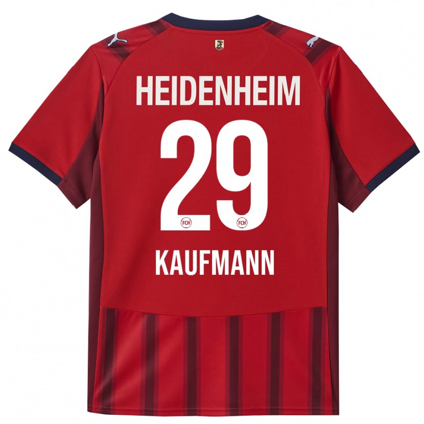 Danxen Män Mikkel Kaufmann #29 Röd Marinblå Hemmatröja Matchtröjor 2025/26 Tröjor T-Tröja